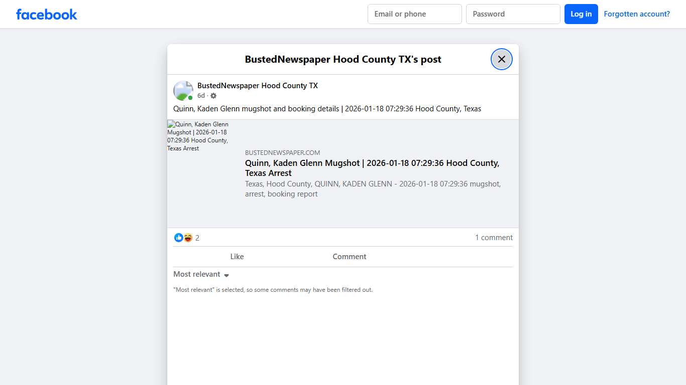 Quinn, Kaden Glenn... - BustedNewspaper Hood County TX Facebook